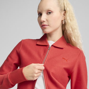 Яке бомбър Puma Women's PREMIUM ESS Knit Cardigan Червено | 629781_15, 4