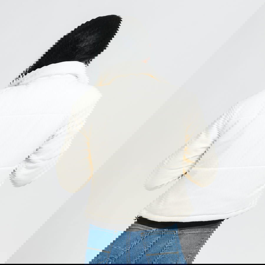 Пухо яке Urban Classics Corduroy Puffer Jacket Бяло | TB3769 cream, 1