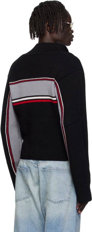 Суитчър Martine Rose Martine Rose Cropped Cable Zip-Up Sweatshirt Черно | 976YA09009, 2