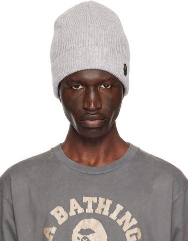 Шапка BAPE BAPE One Point Knit Beanie Сиво | 001HTK801304M, 0