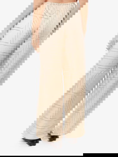 Панталони TOTEME Geometric-Print Silk Wide-Leg Trousers by Toteme Бежово | 213255707926, 3