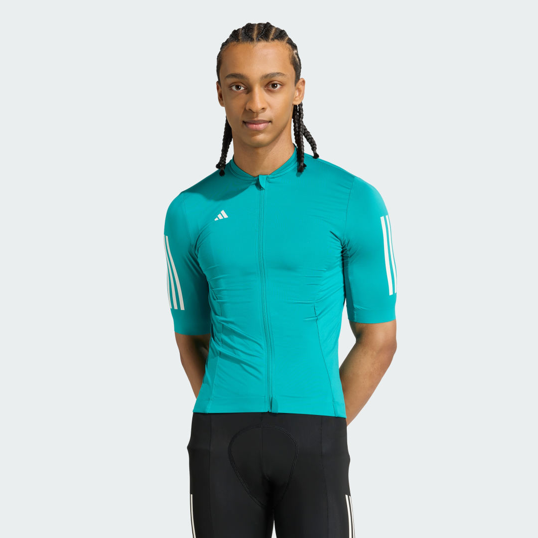 Фланелка adidas Performance Tempo 3-Stripes Cycling Jersey Тюркоазено | JY2934, 0