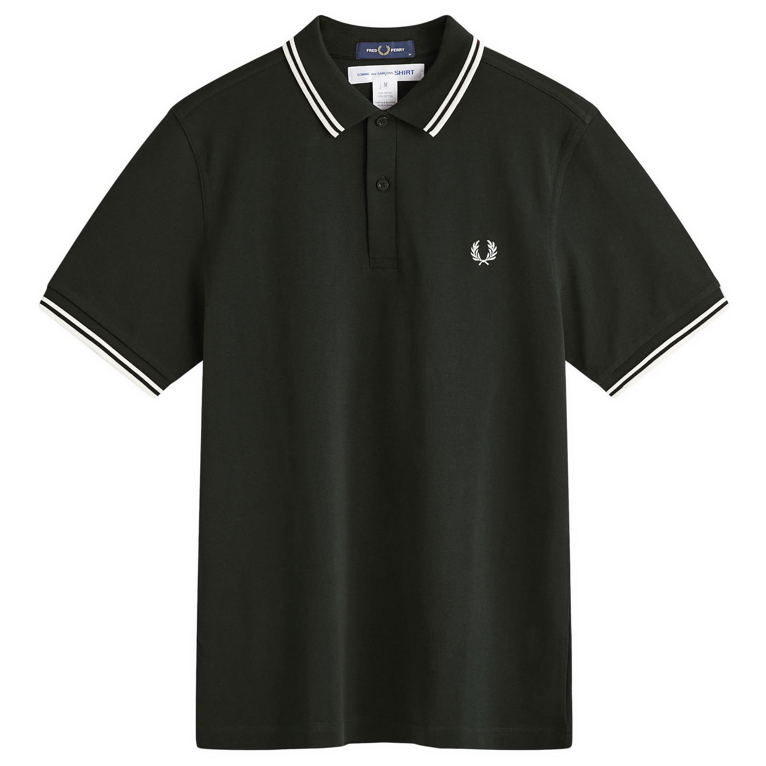 Поло тениска Comme des Garçons Polo Shirt Tipped Back Print Зелено | FN-T502-2, 0