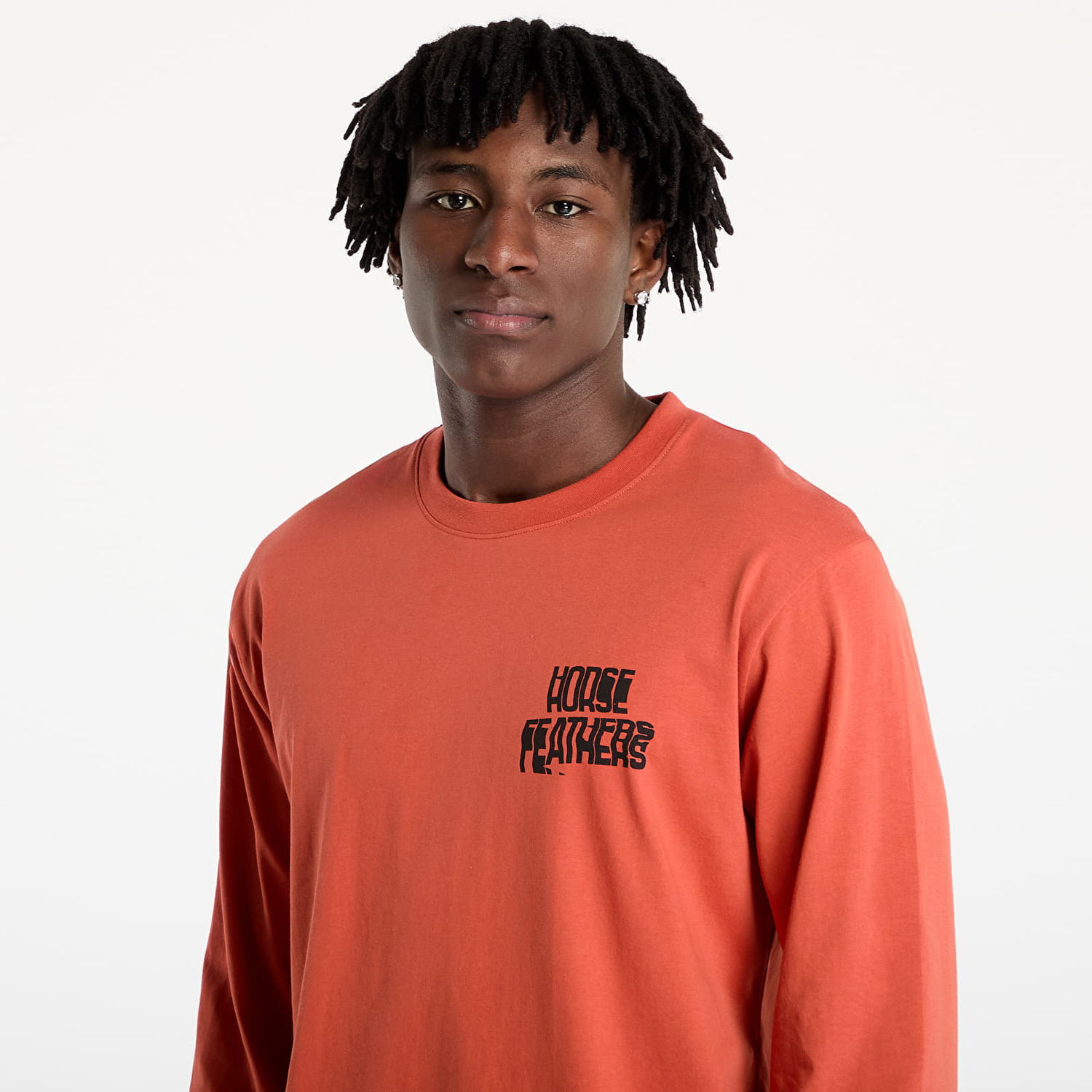 Тениска Horsefeathers Horsefeathers Xerox Long Sleeve T-Shirt Оранжево
 | SM1375B, 1