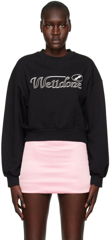 Пуловер We11done We11done Cropped Sweatshirt Черно | WD-TS3-22-860-W-BK, 0
