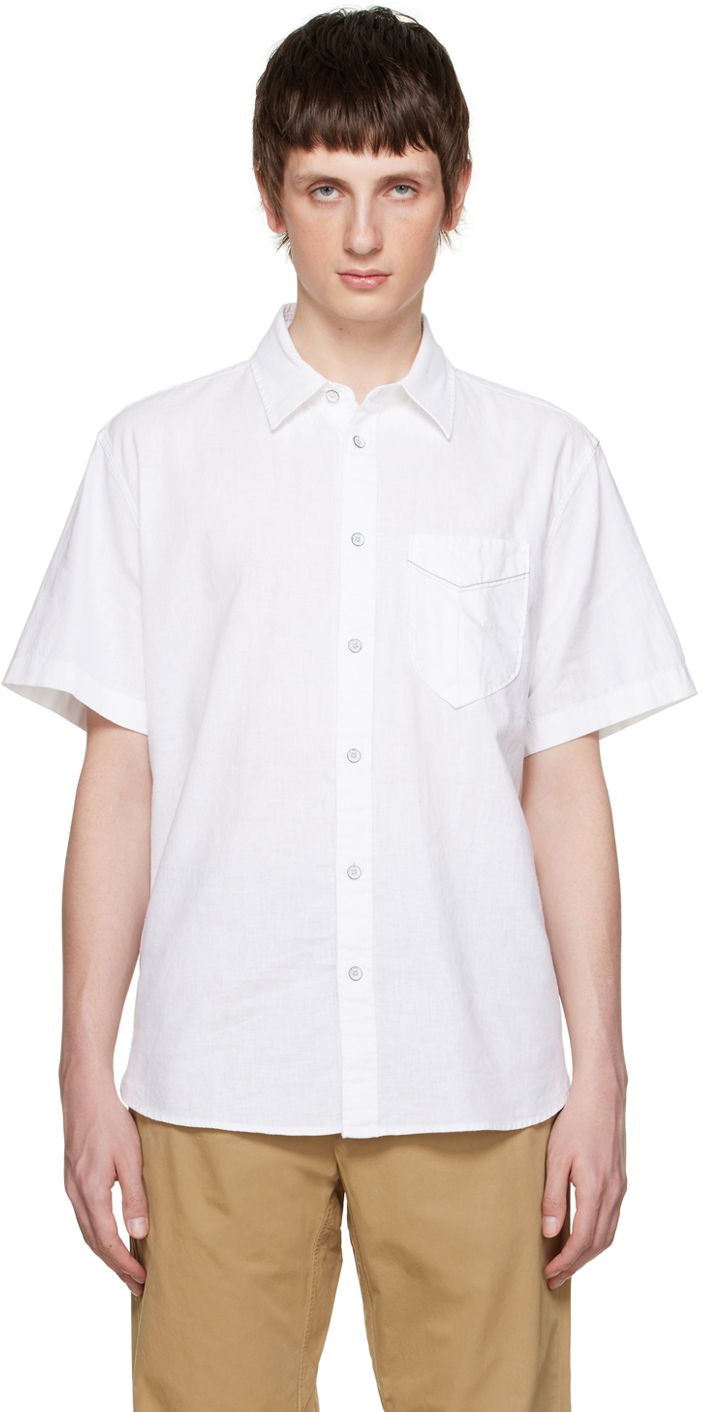 Риза rag & bone Rag & Bone Arrow Short Sleeve Shirt Бяло | MBW23PA412CHML, 0
