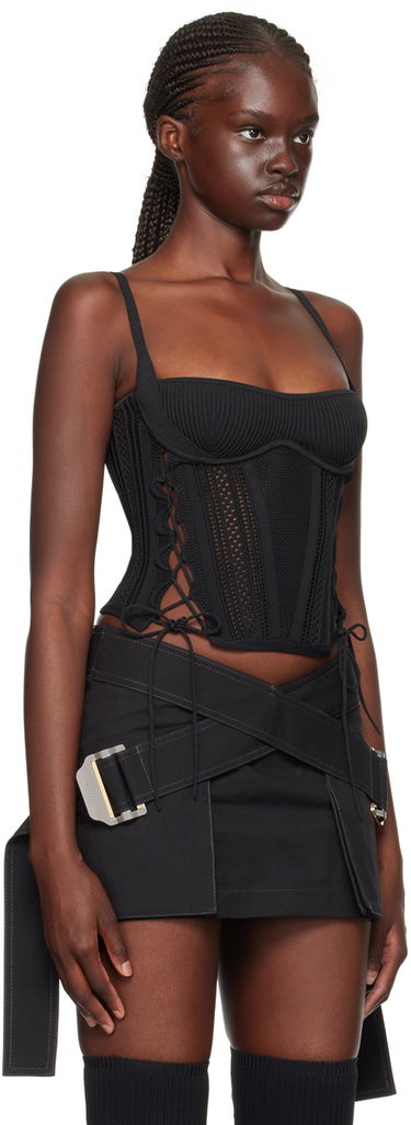 Потник Dion Lee Dion Lee Laced Knit Tank Top Синьо | A7744F23, 4