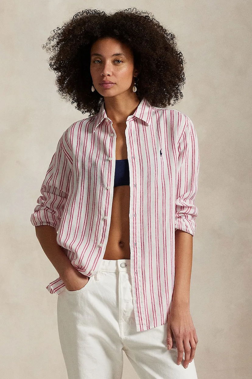 Риза Polo by Ralph Lauren Polo Ralph Lauren Linen Shirt, Regular Fit Розово | 211970691