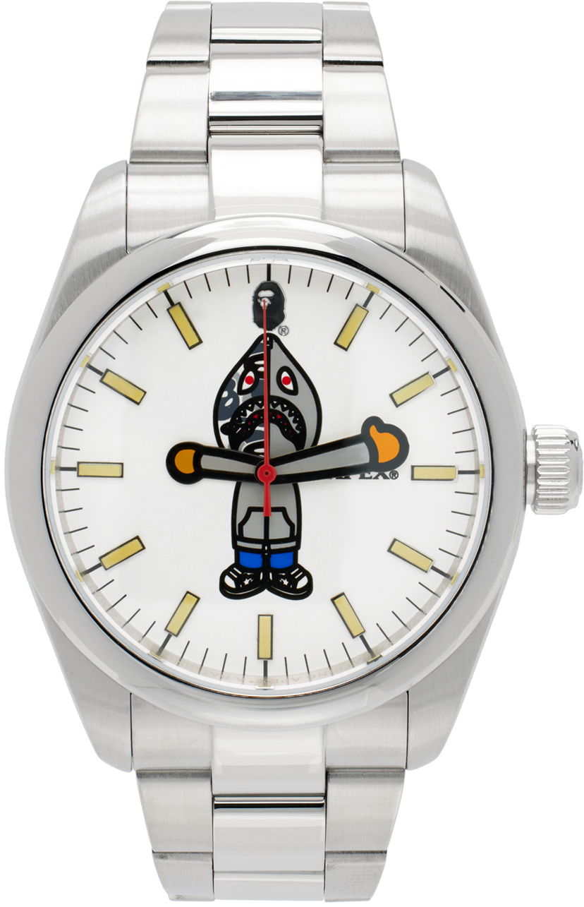 Часовник BAPE Shark Seijin M Analog Watch Металик | 001WHK201305M