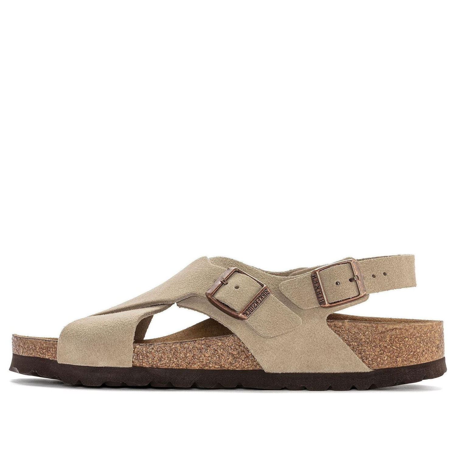 Кецове и обувки Birkenstock Birkenstock Tulum Suede Leather Sandals Бежово | 1023247, 0