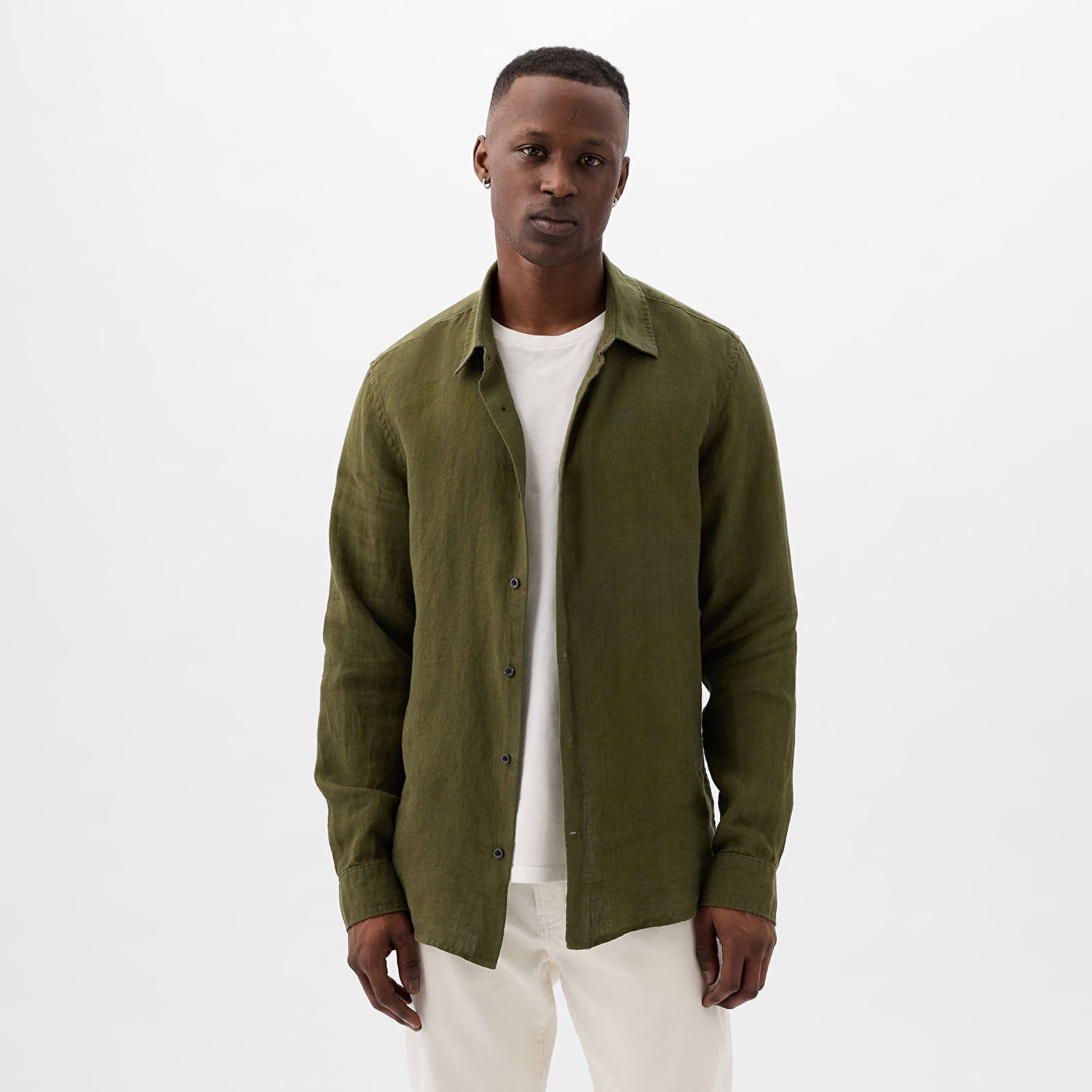 Яке GAP Longsleeve Linen Shirt Army Jacket Green Зелено | 855351-00, 0