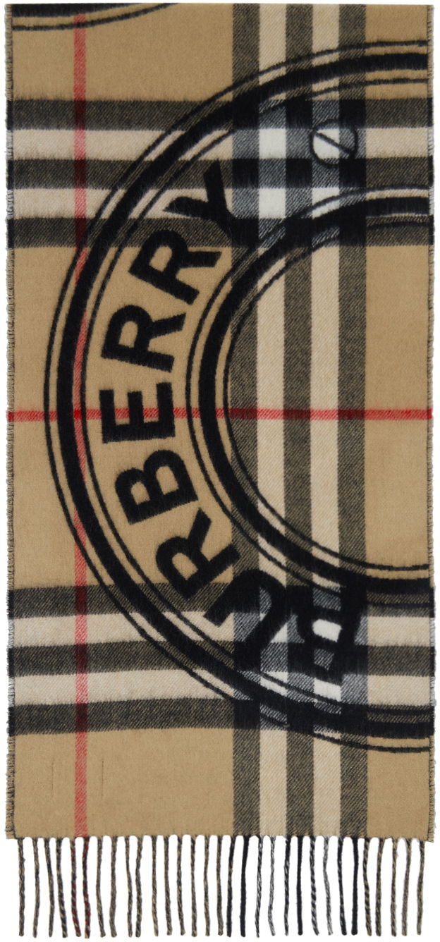 Шал Burberry Montage Scarf Beige Бежово | 8059391