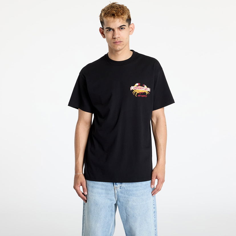 Тениска Carhartt WIP Crab Paint Graphic Short Sleeve T-Shirt Черно | I034778.89XX