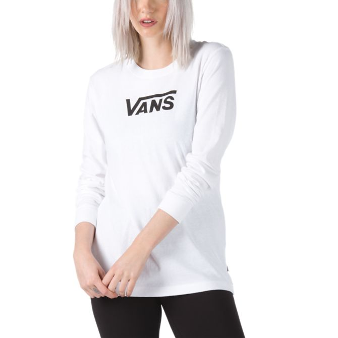 Тениска Vans WM FLYING V LS T-Shirt Бяло | vn0a3ulgwht1, 0