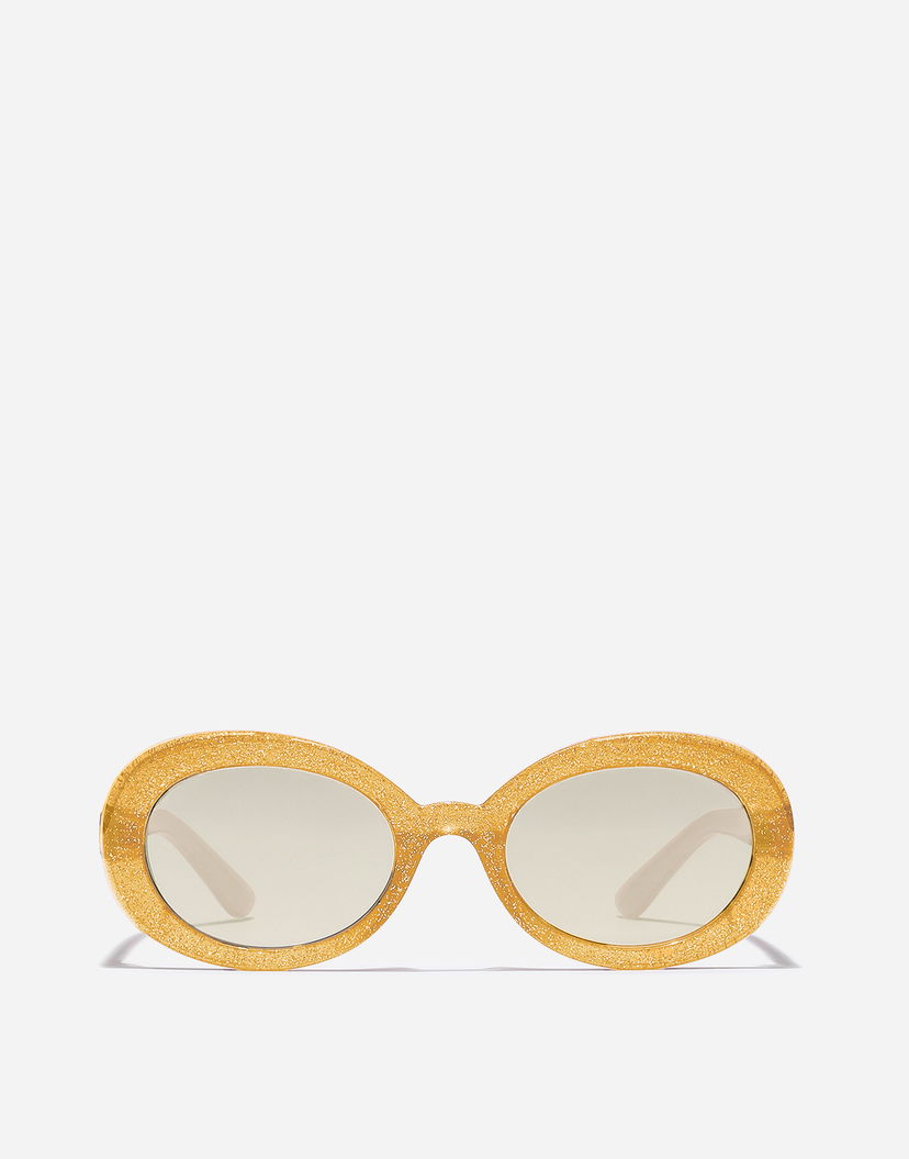 Слънчеви очила Dolce & Gabbana Dolce & Gabbana DNA Glitter Oval Sunglasses Жълто | VG600KVN55A9V000