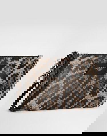 Чанта за пътуване Dolce & Gabbana Dolce & Gabbana Calfskin Leopard Print Toiletry Bag Многоцветен | BP3343A6519HY13M, 1