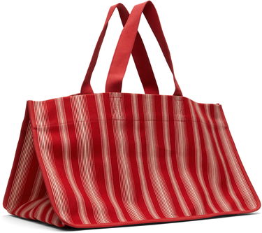 Голяма пазарска чанта Bode Bode Parasol Stripe Tote Червено | MRS25AC009, 2