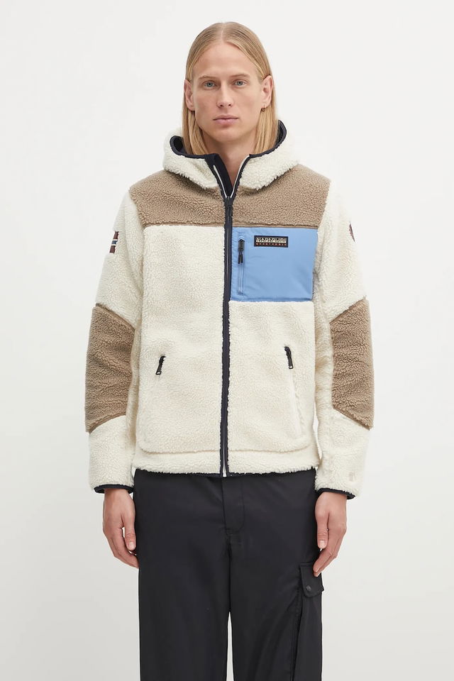 Yupik Patterned Hooded Fleece Jacket