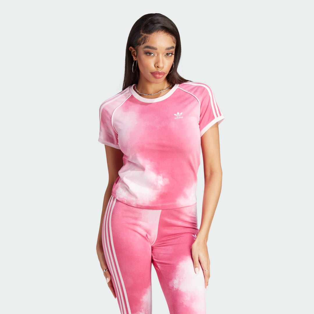 Тениска adidas Originals Colour Fade 3-Stripes Tee Розово | IL2430, 1