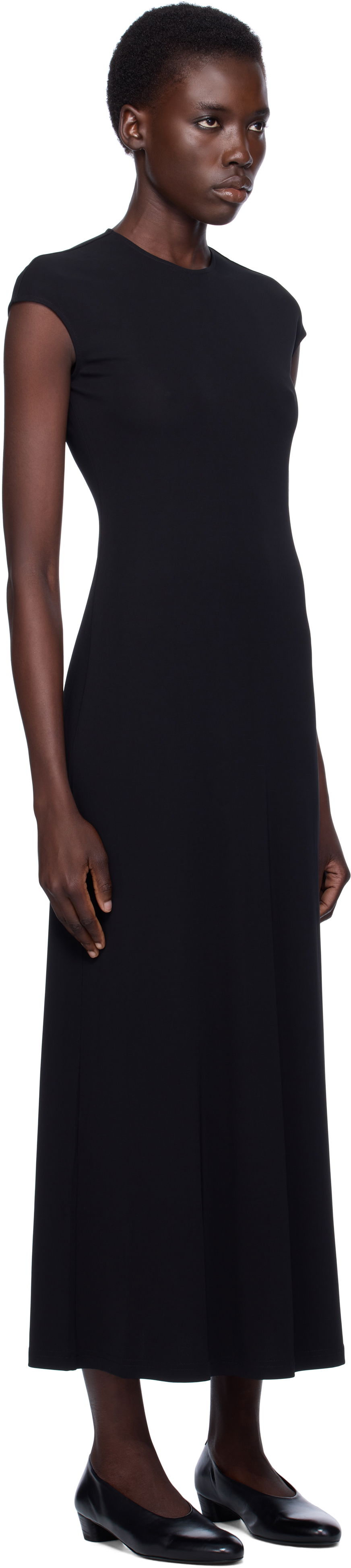 Pокля TOTEME TOTEME Everyday Midi Dress Черно | 252-WRD0188-FB0162, 1