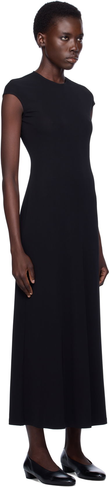 Pокля TOTEME TOTEME Everyday Midi Dress Черно | 252-WRD0188-FB0162, 1