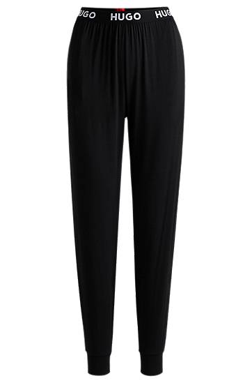 HUGO Stretch-Jersey Pyjama Bottoms with Logo Waistband