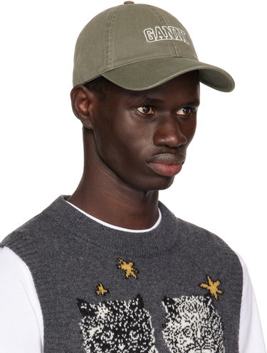 Шапка с козирка GANNI GANNI Embroidered Logo Baseball Cap Зелено | A6301, 1