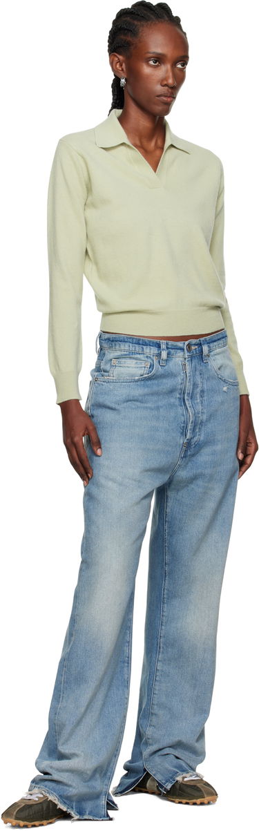 Поло тениска Maison Margiela Maison Margiela Longsleeve Polo Зелено | S51GL0063 M13144, 3