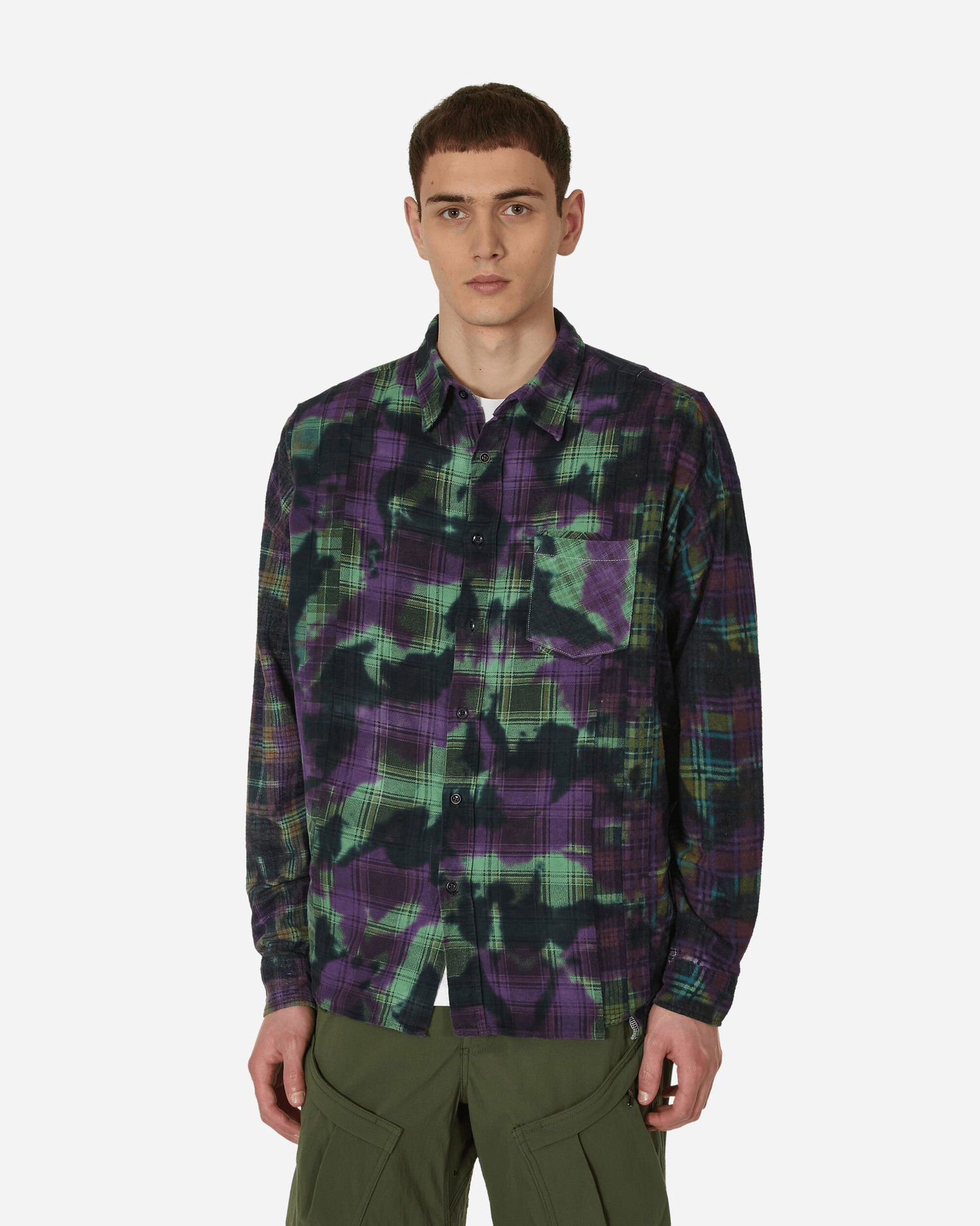 Риза Needles 7 Cuts Wide Uneven Dye Flannel Shirt Многоцветен | MR350 1012, 1