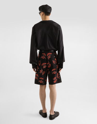 Къси панталони Dolce & Gabbana Dolce & Gabbana Twill Shorts with Coral Embroidery Черно | GP10FZFU6X8N0000, 2