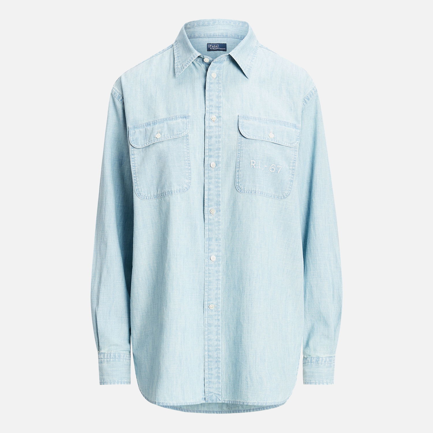 Риза Polo by Ralph Lauren Embellished Cotton-Chambray Shirt Синьо | 211935142001, 0