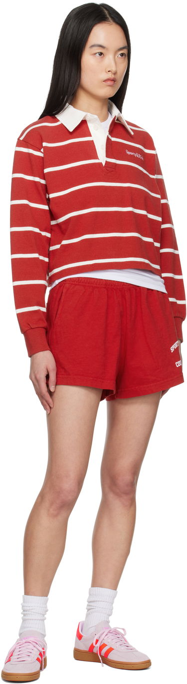 Къси панталони Sporty & Rich Sporty & Rich Varsity Crest Disco Shorts Червено | SH037606218RE15, 4