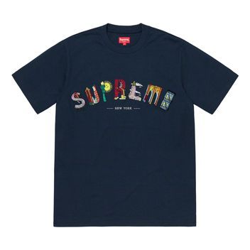 Тениска Supreme Supreme City Arc Embroidered Short Sleeve T-Shirt Тъмно синьо | SUP-SS19-479