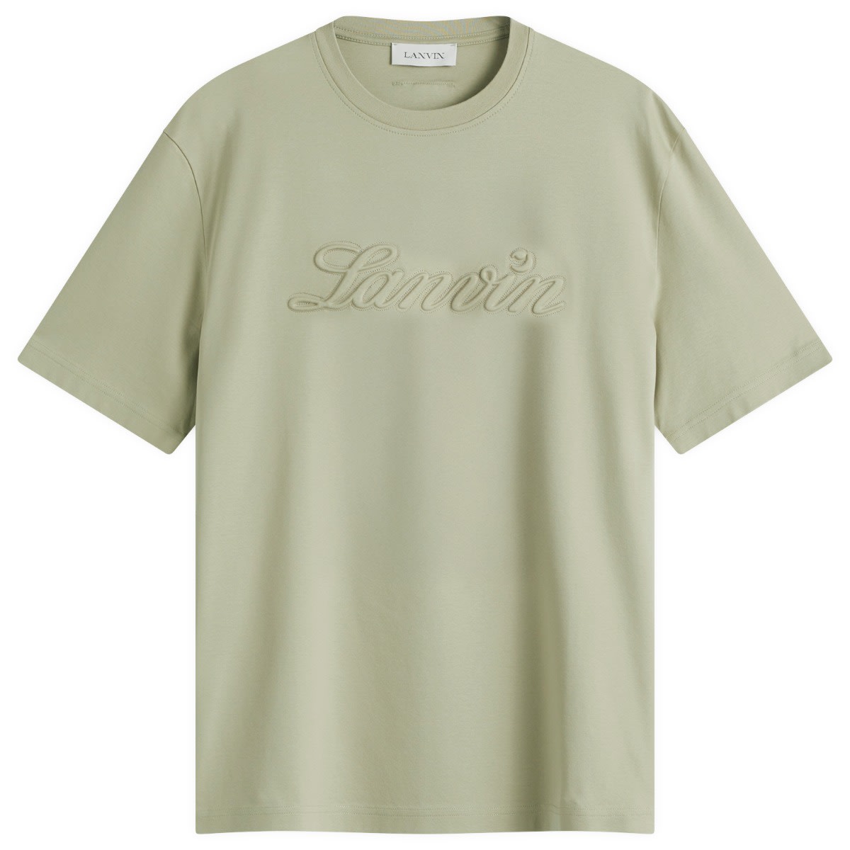 Тениска LANVIN Lanvin Debossed Script Logo T-Shirt Зелено | RM-TS0115-J170-P25-025, 0