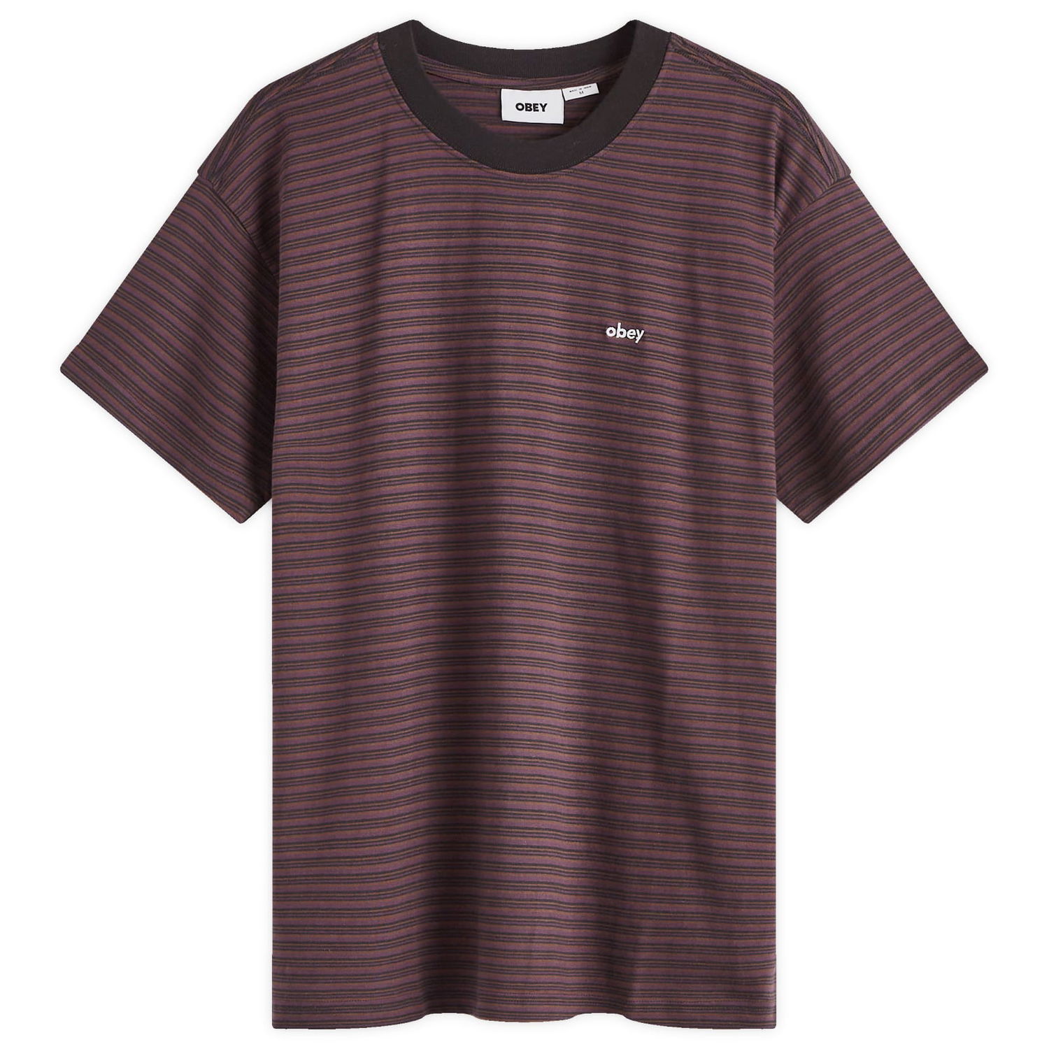 Тениска OBEY Relocated Stripe Многоцветен | 131080364-BKM, 0