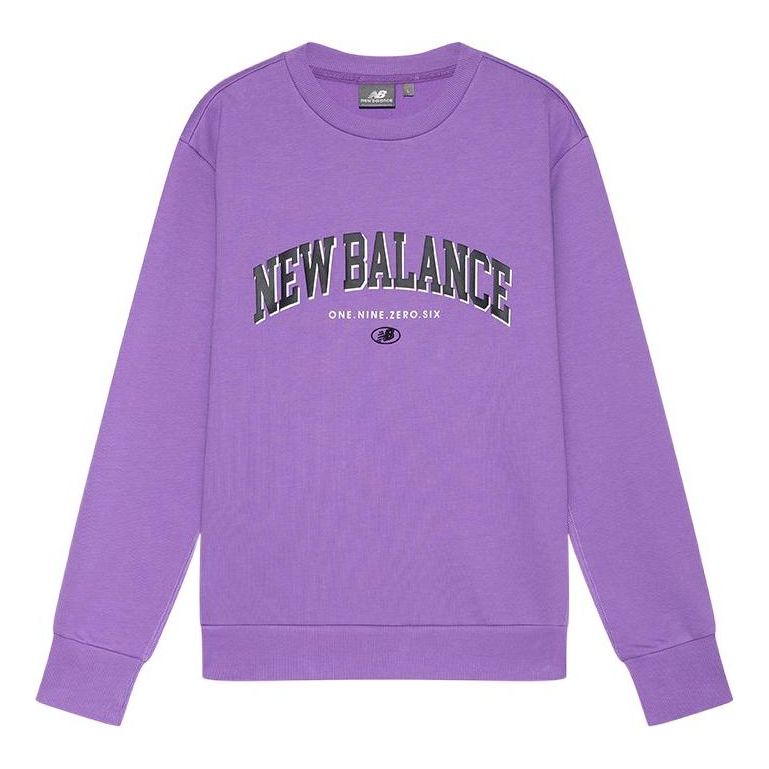 Пуловер New Balance Logo Printing Round-neck Sweatshirt Лилаво | 5CC17083-PUR, 0