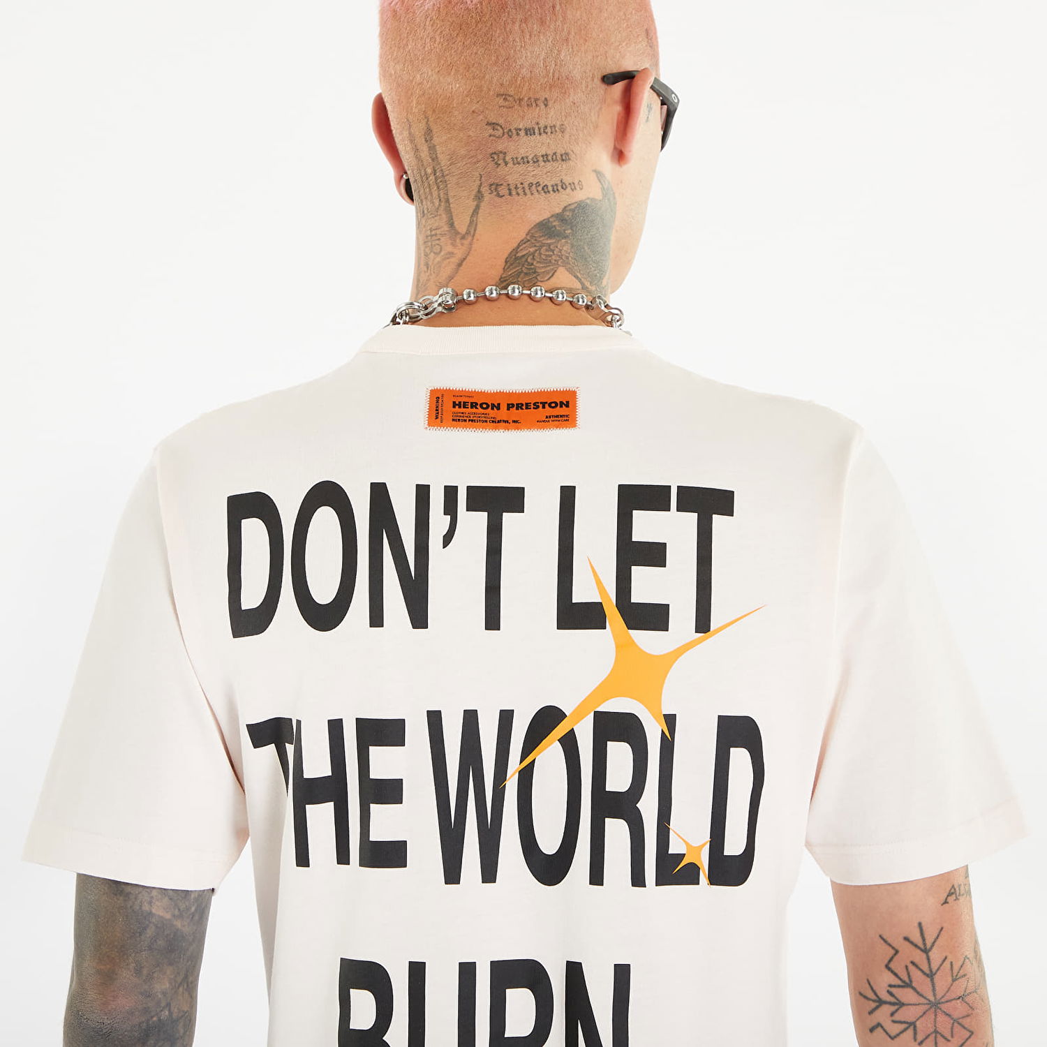 Тениска HERON PRESTON 'Globe Burn' T-Shirt Розово | HMAA032F23JER0173010, 1