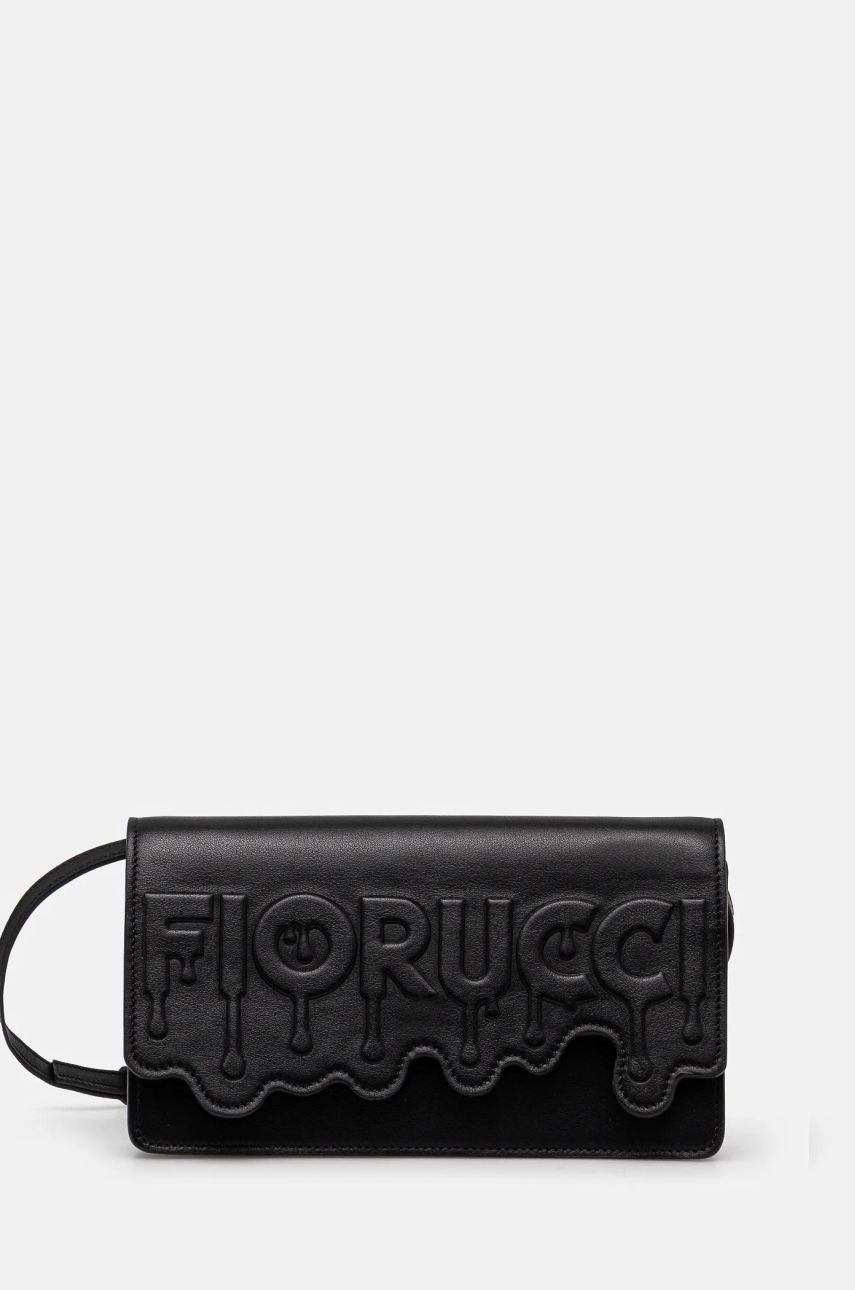 Дамска чанта Fiorucci Black Leather Shoulder Bag Черно | U01FPABA208LE01BK01, 0