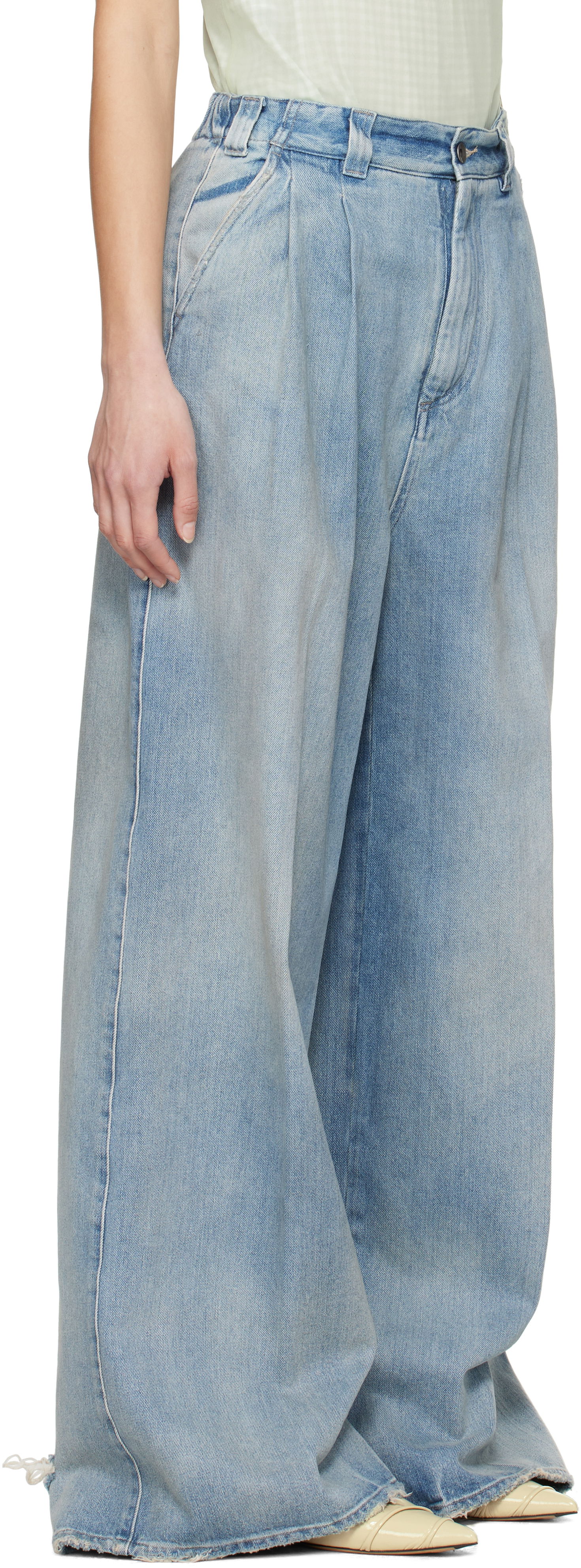 Дънки Maison Margiela Maison Margiela 5 Pocket Wide Leg Jeans Синьо | S51KA0605 S30383, 1