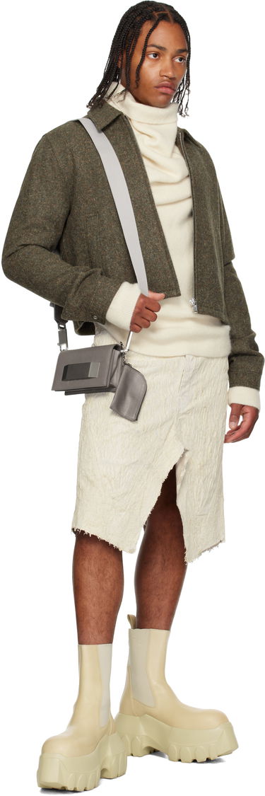 Чанта през рамо Rick Owens Rick Owens Concordians Mini Griffin Bag Сиво | RA02E0741 LCAWEH, 3