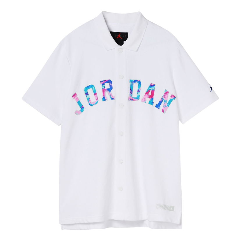Риза Jordan Jordan Short Sleeve Embroidered T-Shirt Бяло | DX6299-100