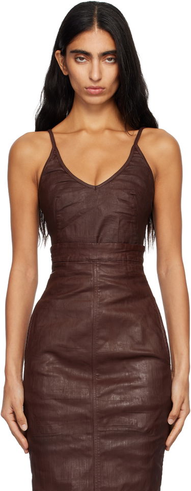 Pокля Rick Owens Rick Owens DRKSHDW Concordians Foil Denim Camisole Кафяво | DS02E7132 SDSW, 0