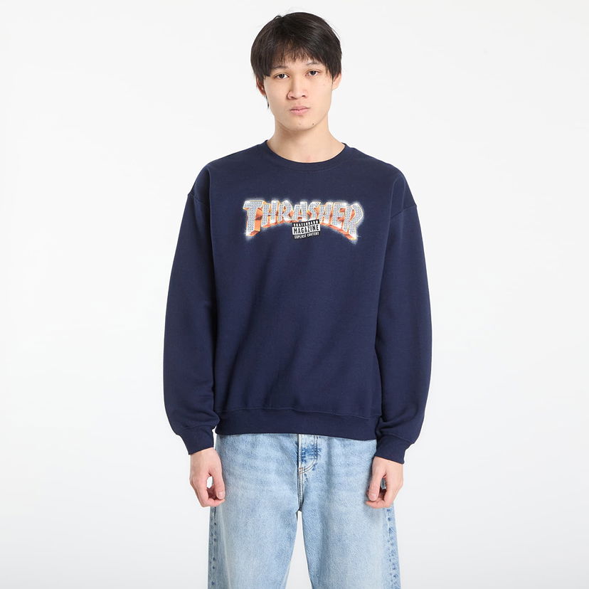 Суитчър Thrasher Sweatshirt Explicit Crewneck Тъмно синьо | 145847