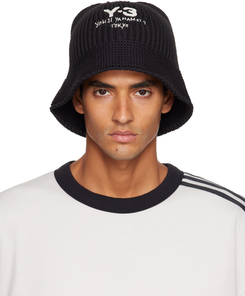 Шапка Y-3 Y-3 Heritage Knit Bucket Hat Черно | JX8305