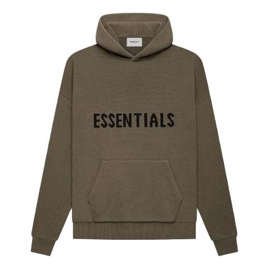 Суитчър Fear of God Essentials Knit Pullover Logo Hoodie Зелено | FOG-FW21-014, 0