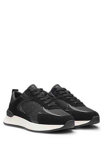Suede-Trim Double B Monogram