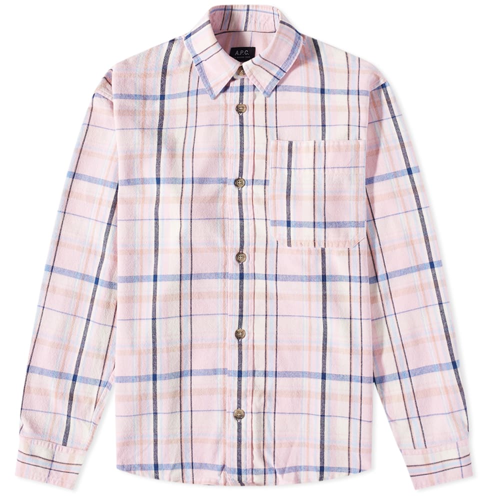 Яке A.P.C. Basile Check Overshirt Розово | COGBX-H02709-FAA, 0