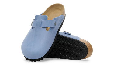 Кецове и обувки Birkenstock Boston Natural Leather Oiled Regular Fit Clog Синьо | 1028225, 5