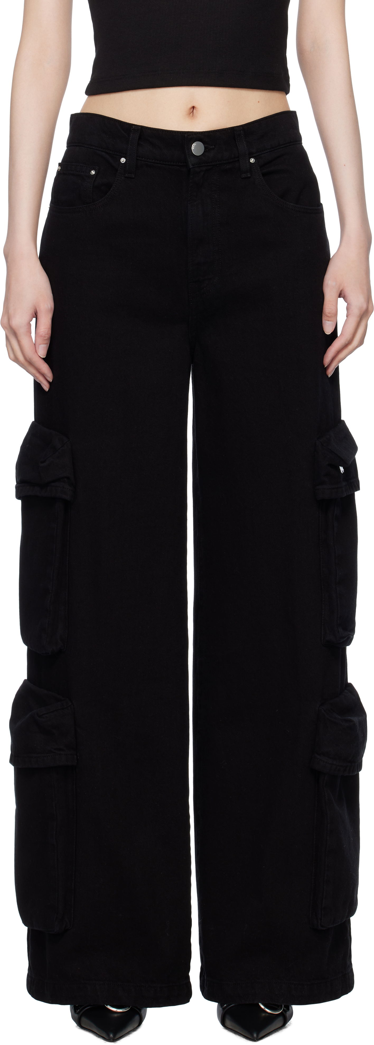 Карго панталони AMIRI AMIRI Baggy Denim Cargo Pants Черно | AWDNCG1015, 0