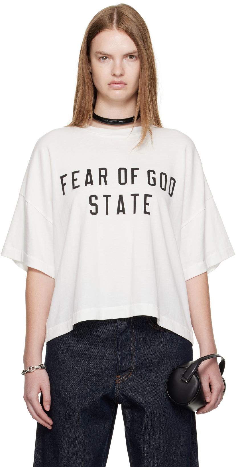 Тениска Fear of God Fear of God ESSENTIALS Boxy T-Shirt Бяло | 125SP257164FW